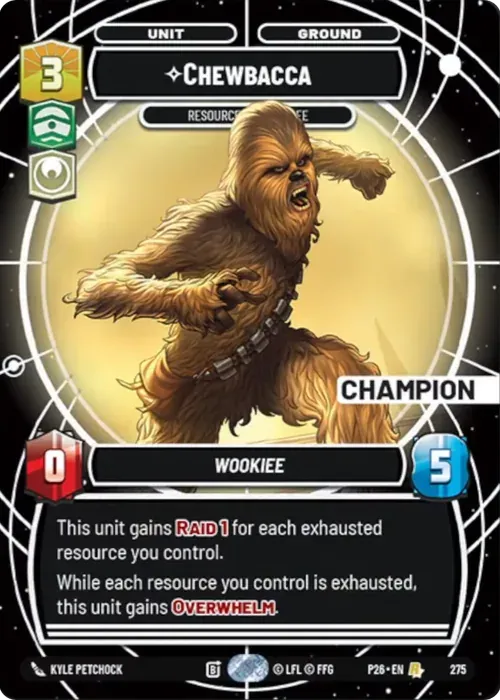 Champion card: Chewbacca, Resourceful Wookiee